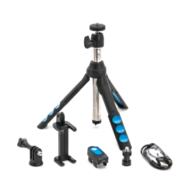 In what scenarios can the portable tripod selfie stick be used?
