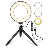 6 inch Beauty Selfie LED Ring Light With Tripod Stand