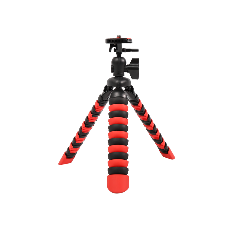 Green.L TR-07 Red Color Mini Camera Tripod Octopus Sponge Flexible Tripod